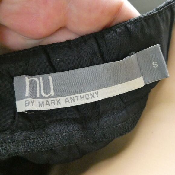 Nu by Mark Anthony Black Floral Lace Faux Wrap Sleeveless Little Dress Small - Picture 7 of 8